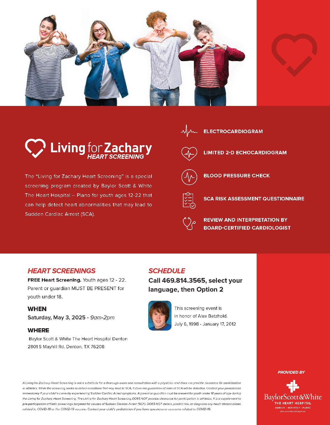 Free Youth Heart Screenings: Denton